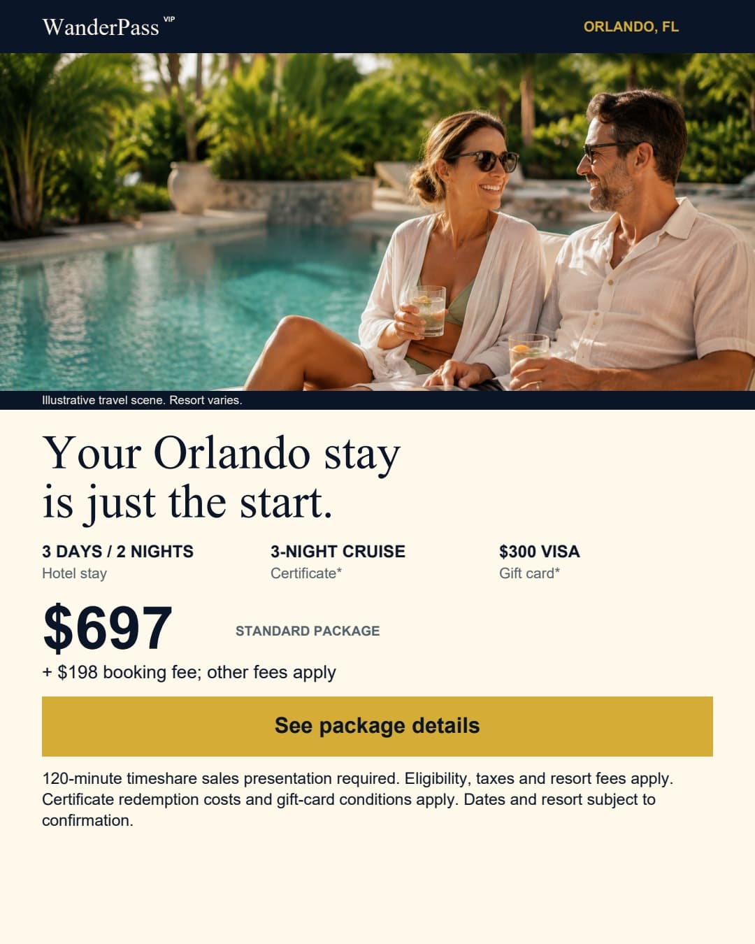 Illustrative Orlando stay — not a confirmed hotel